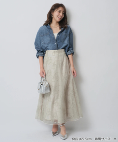 JUSGLITTY(ジャスグリッティー) |クロップドデニムシャツ