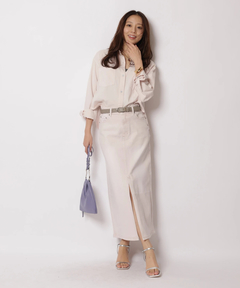 JUSGLITTY(ジャスグリッティー) |クロップドデニムシャツ