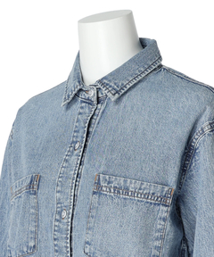 JUSGLITTY(ジャスグリッティー) |クロップドデニムシャツ