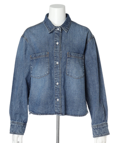 JUSGLITTY(ジャスグリッティー) |クロップドデニムシャツ