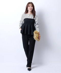 JUSGLITTY(ジャスグリッティー) |サイドスリットスリムパンツ