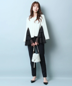 JUSGLITTY(ジャスグリッティー) |サイドスリットスリムパンツ