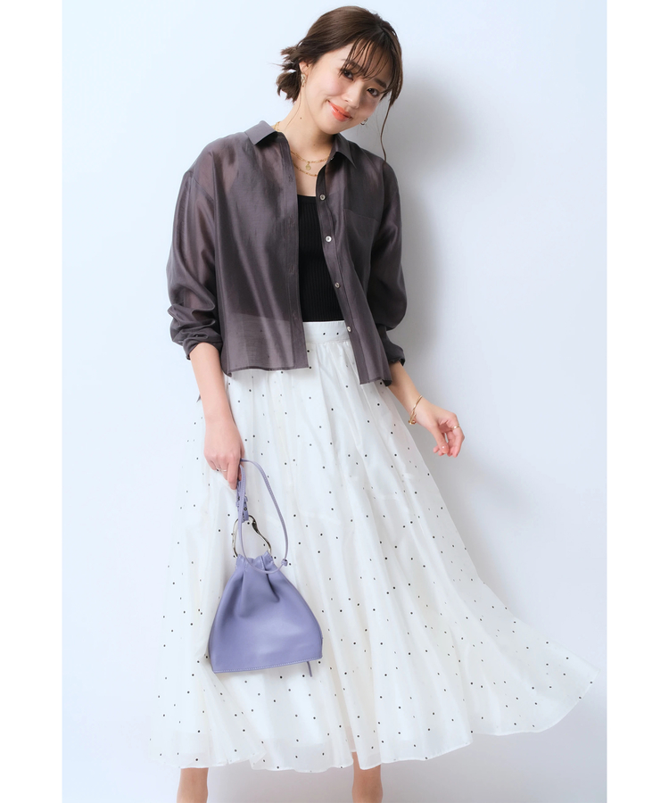 切替ドットシアースカート | スカート | JUSGLITTY（ジャス  