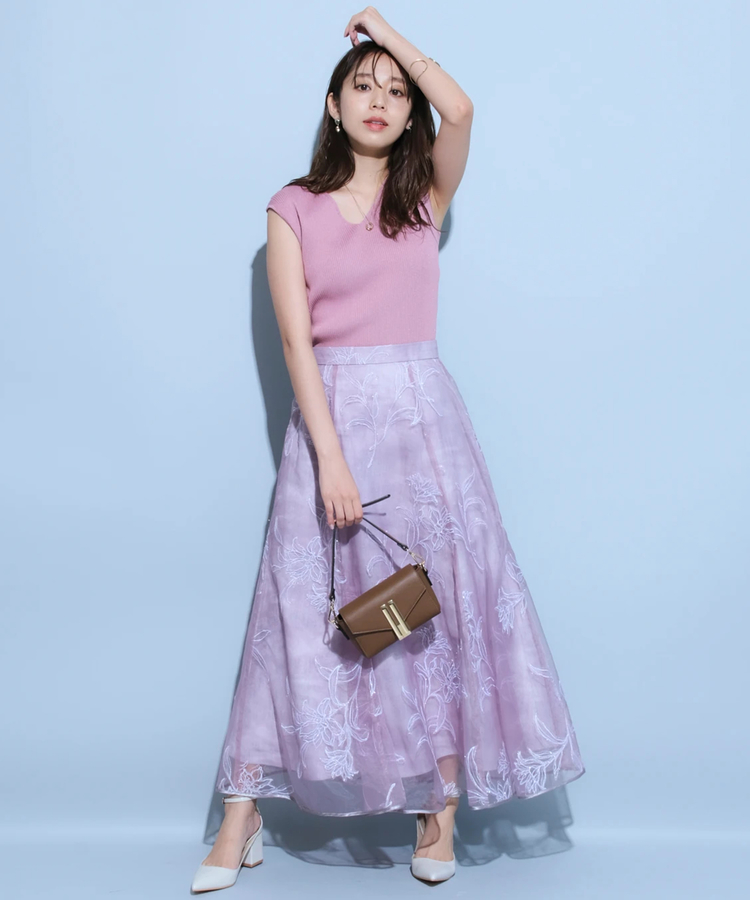 ヴェールラメ刺繍スカート | スカート | JUSGLITTY（ジャス  