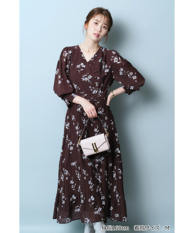 JUSGLITTY せつな ジャスグリッティー カシュクールプリントワンピース  