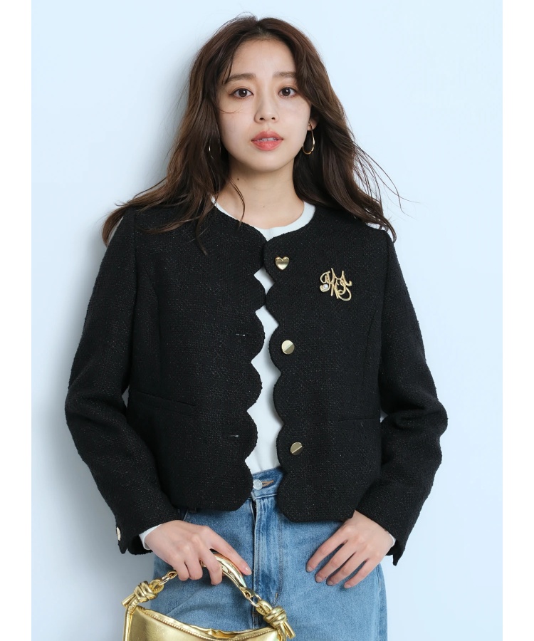 ジャスグリッティー《美香さんコラボ》2WAY釦ジャケットアプワイザー 