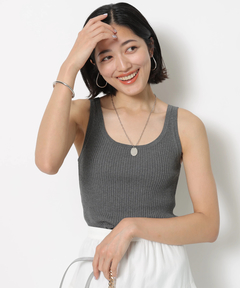JUSGLITTY(ジャスグリッティー) |ニットタンクトップ