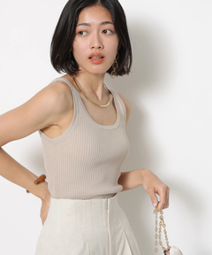 JUSGLITTY(ジャスグリッティー) |ニットタンクトップ
