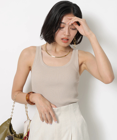 JUSGLITTY(ジャスグリッティー) |ニットタンクトップ