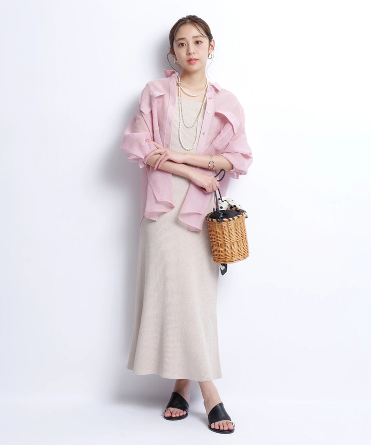 JUSGLITTY ［WEB LIMITED］フレンチラメリブワンピース WEB LIMITED］フレンチラメリブワンピース | ワンピース