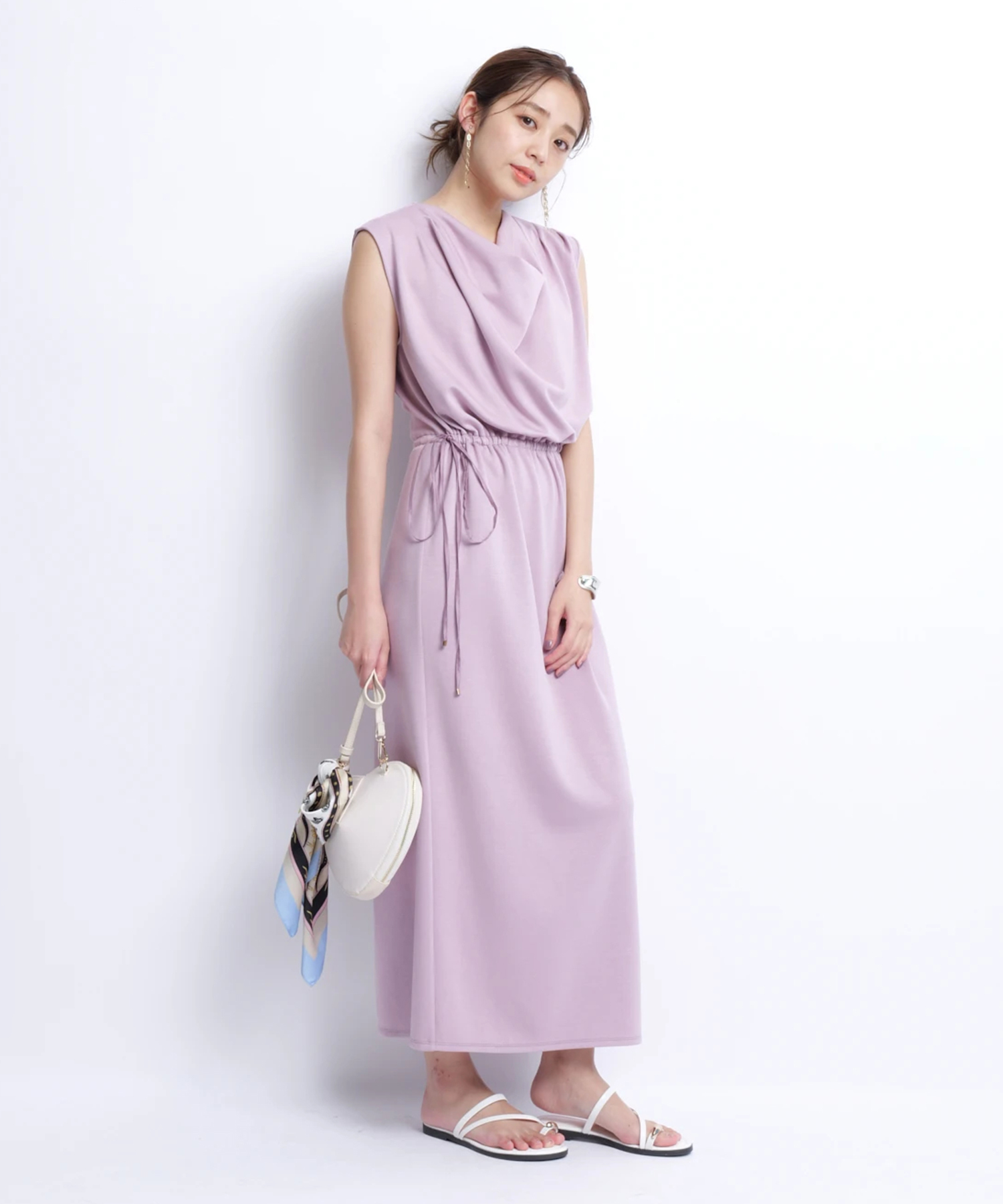 JUSGLITTY ドレープネックカットワンピース ドレープネックカットワンピース | ワンピース | JUSGLITTY