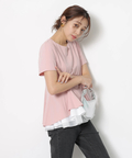着用1回★JUSGLITTY カットドッキングチュニック ホワイト arpage チュニック ジャガード 袖ドッキング トップス : ZOZOTOWN Yahoo