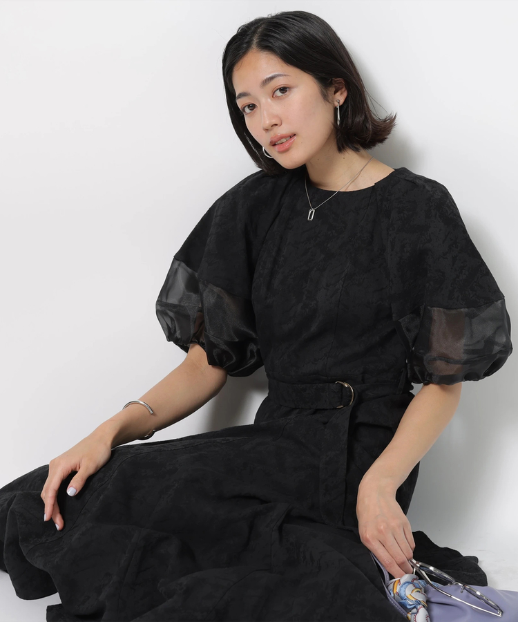 JUSGLITTY 半袖ワンピース 新品 JUSGLITTY（ジャスグリッティー）の「半袖レディニット