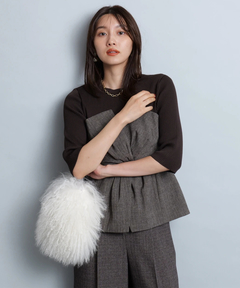 JUSGLITTY(ジャスグリッティー) |ツイストビスチェドッキングニット