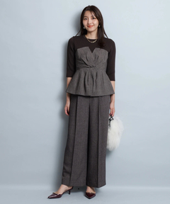 JUSGLITTY(ジャスグリッティー) |ツイストビスチェドッキングニット