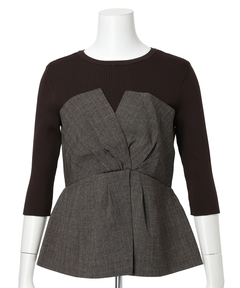 JUSGLITTY(ジャスグリッティー) |ツイストビスチェドッキングニット