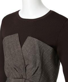 JUSGLITTY(ジャスグリッティー) |ツイストビスチェドッキングニット