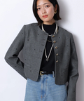 ハート刺繍ショートジャケット | ジャケット | JUSGLITTY