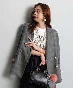 JUSGLITTY(ジャスグリッティー) |チェックテーラードジャケット