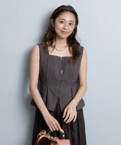 新品未使用タグ付き JUSGLITTY ドッキングジャンスカワンピース 茶 S ジャスグリッティー JUSGLITTY ドッキングジャンスカワンピース