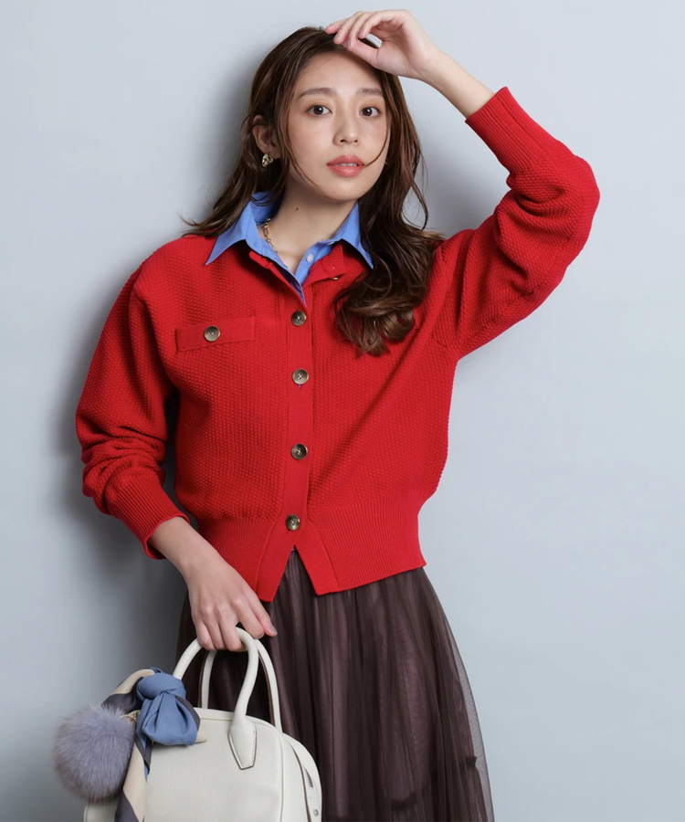 JUSGLITTY - 新品未使用　ジャスグリッティー 衿付カーディガン JUSGLITTY ジャスグリッティー 衿付カーディガン 黒 - メルカリ