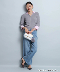 JUSGLITTY(ジャスグリッティー) |配色シャツカラーニット