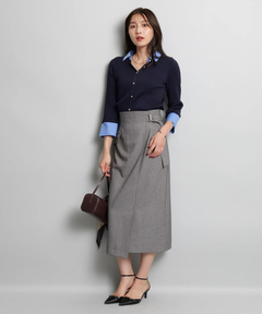 JUSGLITTY(ジャスグリッティー) |配色シャツカラーニット