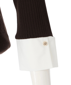 JUSGLITTY(ジャスグリッティー) |配色シャツカラーニット