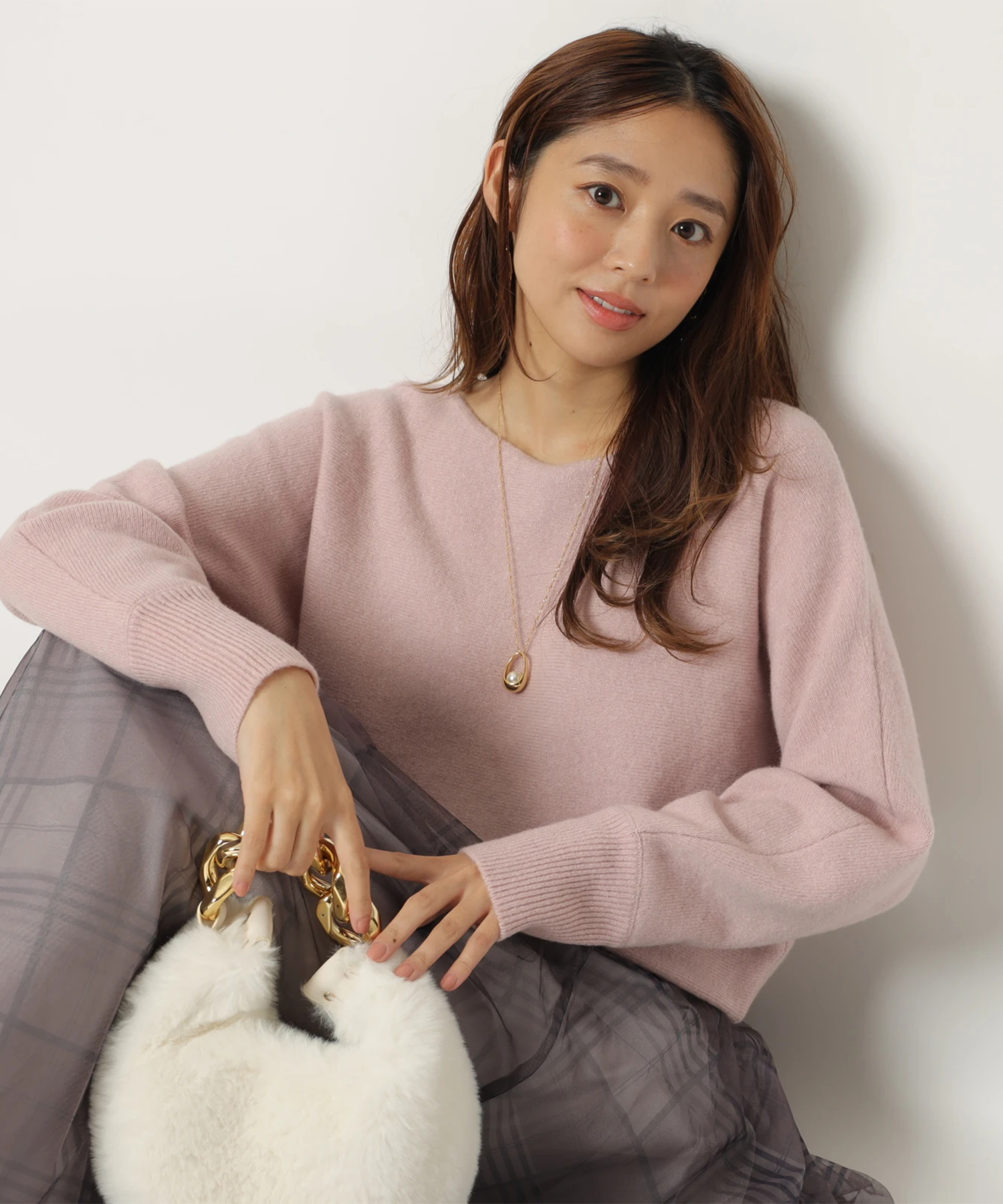 未使用品 JUSGLITTY ウールカシミヤドルマンニット ミント Mサイズ JUSGLITTY ウールカシミヤドルマンニット ミント Mサイズ JUSGLITTY