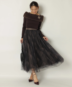 JUSGLITTY(ジャスグリッティー) |シアーチェックスカート