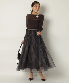 JUSGLITTY(ジャスグリッティー) |シアーチェックスカート