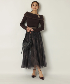 JUSGLITTY(ジャスグリッティー) |シアーチェックスカート