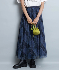 JUSGLITTY(ジャスグリッティー) |シアーチェックスカート