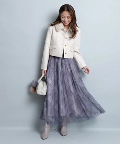 JUSGLITTY(ジャスグリッティー) |シアーチェックスカート