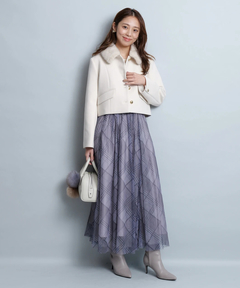 JUSGLITTY(ジャスグリッティー) |シアーチェックスカート