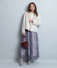 JUSGLITTY(ジャスグリッティー) |シアーチェックスカート