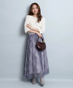 JUSGLITTY(ジャスグリッティー) |シアーチェックスカート