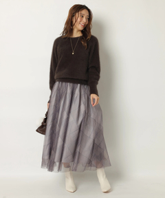 JUSGLITTY(ジャスグリッティー) |シアーチェックスカート