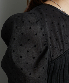 JUSGLITTY(ジャスグリッティー) |ドットブラウスレイヤードニット
