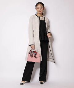 JUSGLITTY(ジャスグリッティー) |ドットブラウスレイヤードニット