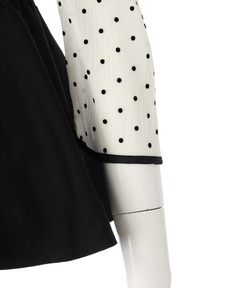 JUSGLITTY(ジャスグリッティー) |ドットブラウスレイヤードニット