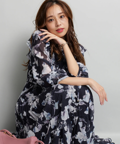 JUSGLITTY(ジャスグリッティー) |バリエーションプリントワンピース