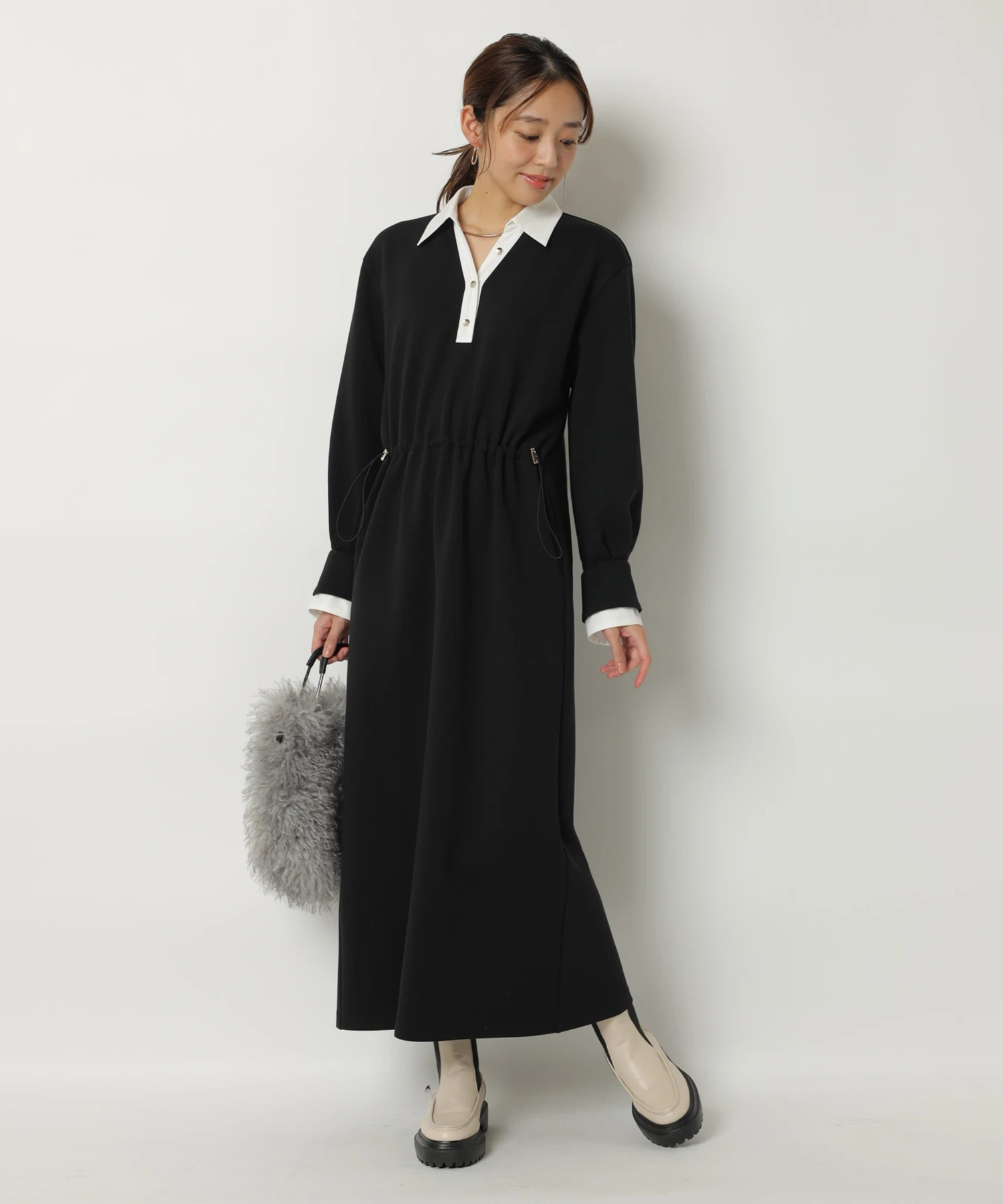 異素材ドロストワンピース | ワンピース | JUSGLITTY（ジャス