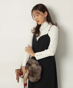 JUSGLITTY(ジャスグリッティー) |ハイネックラメリブニット