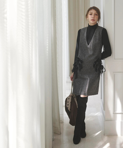 JUSGLITTY(ジャスグリッティー) |ハイネックラメリブニット