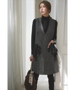 JUSGLITTY(ジャスグリッティー) |ハイネックラメリブニット