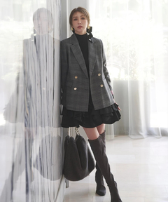 JUSGLITTY(ジャスグリッティー) |ハイネックラメリブニット