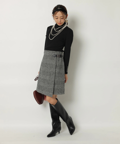 JUSGLITTY(ジャスグリッティー) |ハイネックラメリブニット