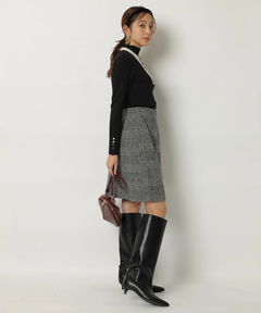 JUSGLITTY(ジャスグリッティー) |ハイネックラメリブニット