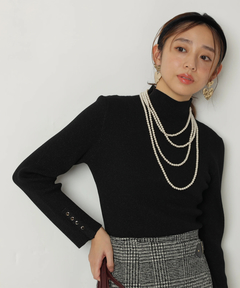 JUSGLITTY(ジャスグリッティー) |ハイネックラメリブニット